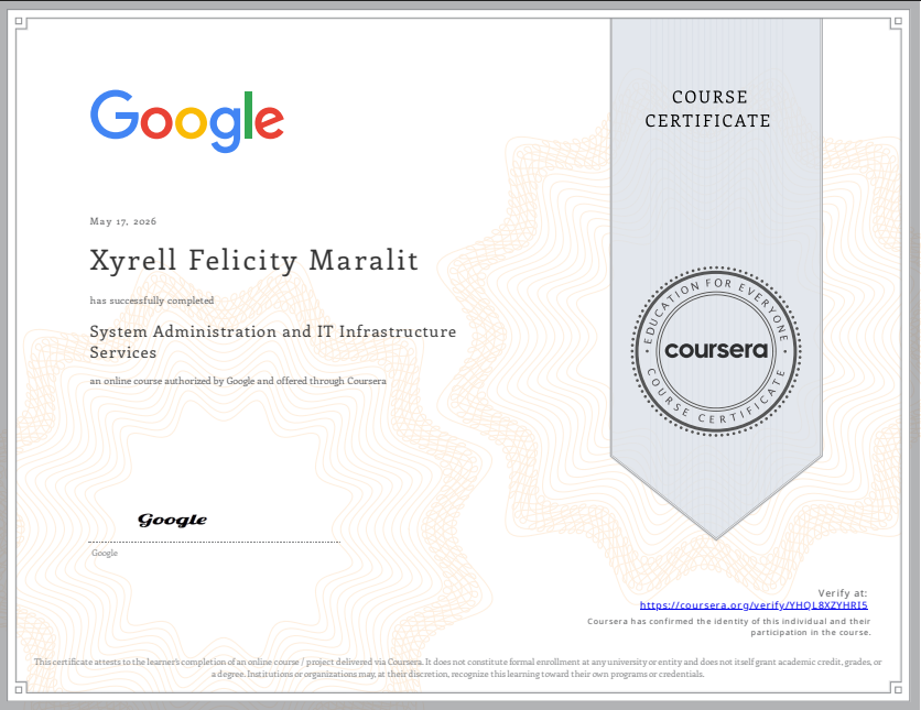 System Administration and IT Infrastructure Certificate